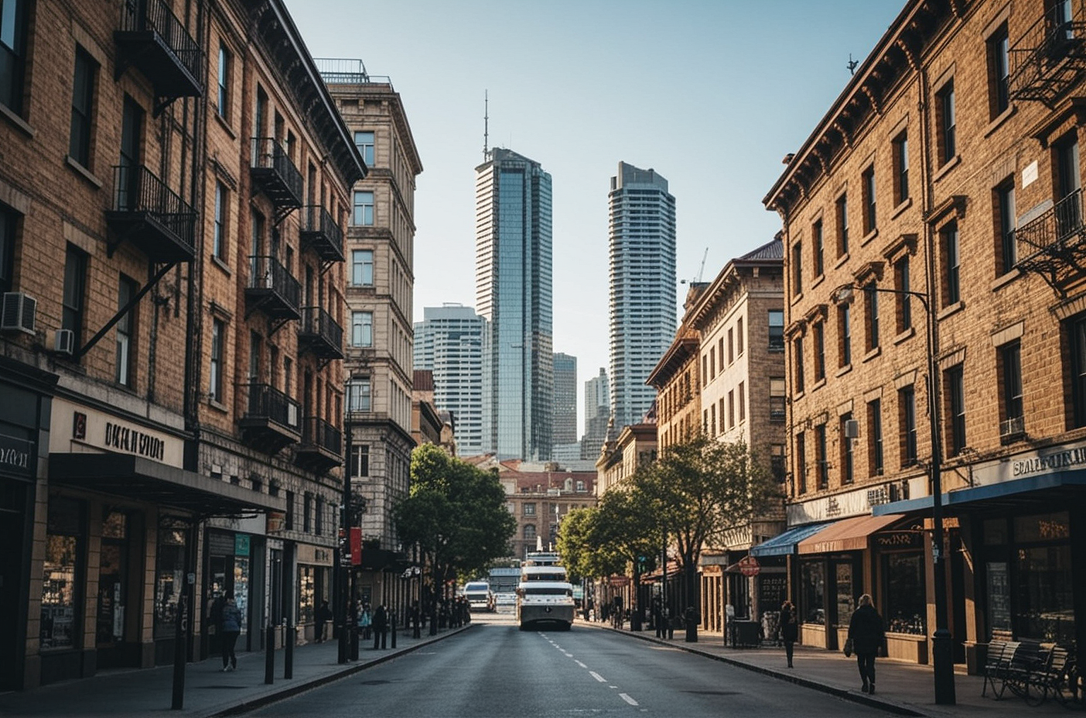 Sydney street near the harbour